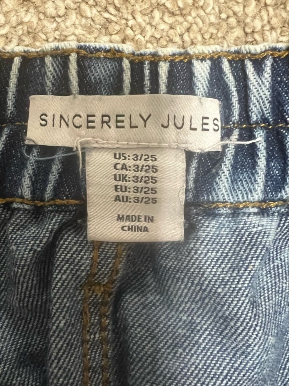 Sincerely Jules Denim Mini Skirt Size 3/25 - Picture 4 of 5